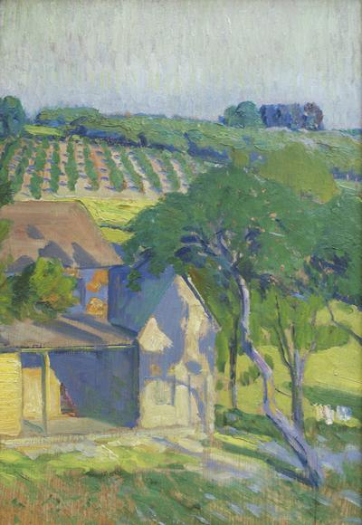 painting by Henry Keller titled William Lee Farm, Berlin Heights